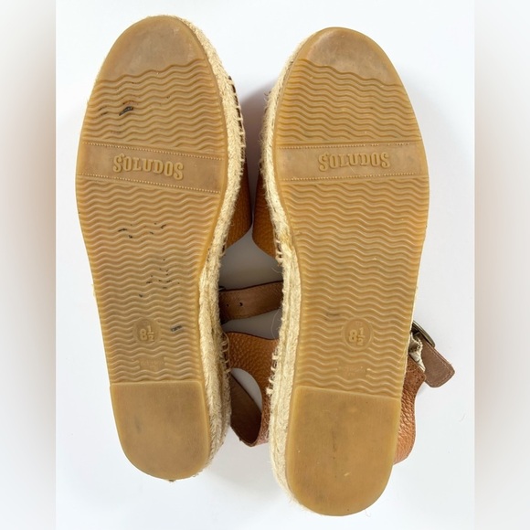 Soludos Eden Tan Leather Espadrille Sandals in Camel - Picture 7 of 13